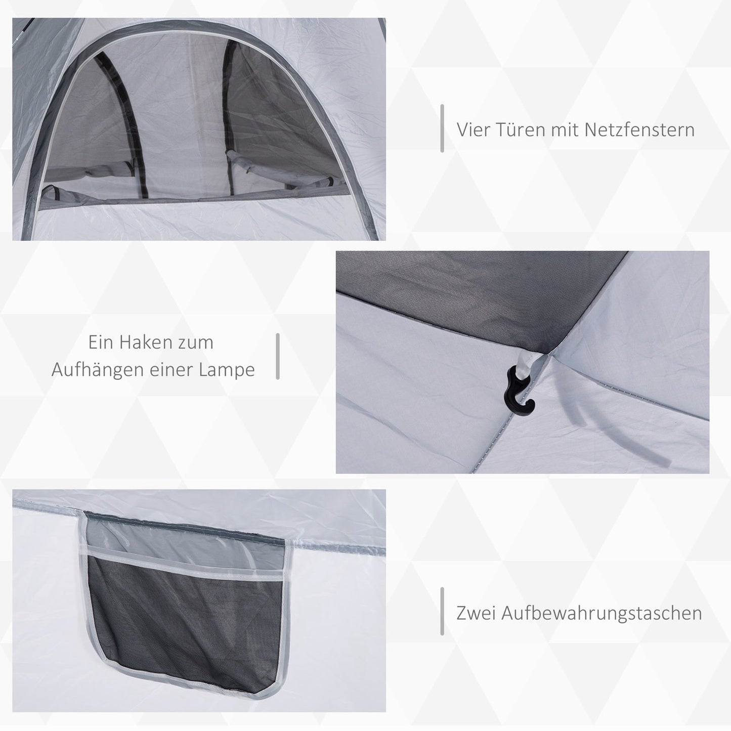 4-person dome tent, lightweight and waterproof for camping