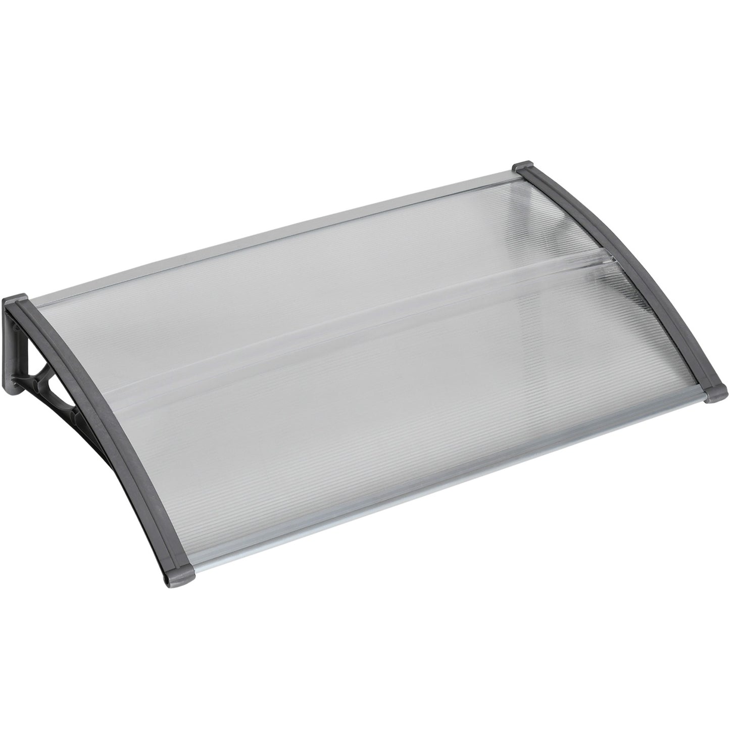 Door Canopy – Polycarbonate, Aluminum, 110x60 cm, Gray