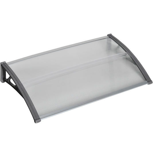 Door Canopy – Polycarbonate, Aluminum, 110x60 cm, Gray