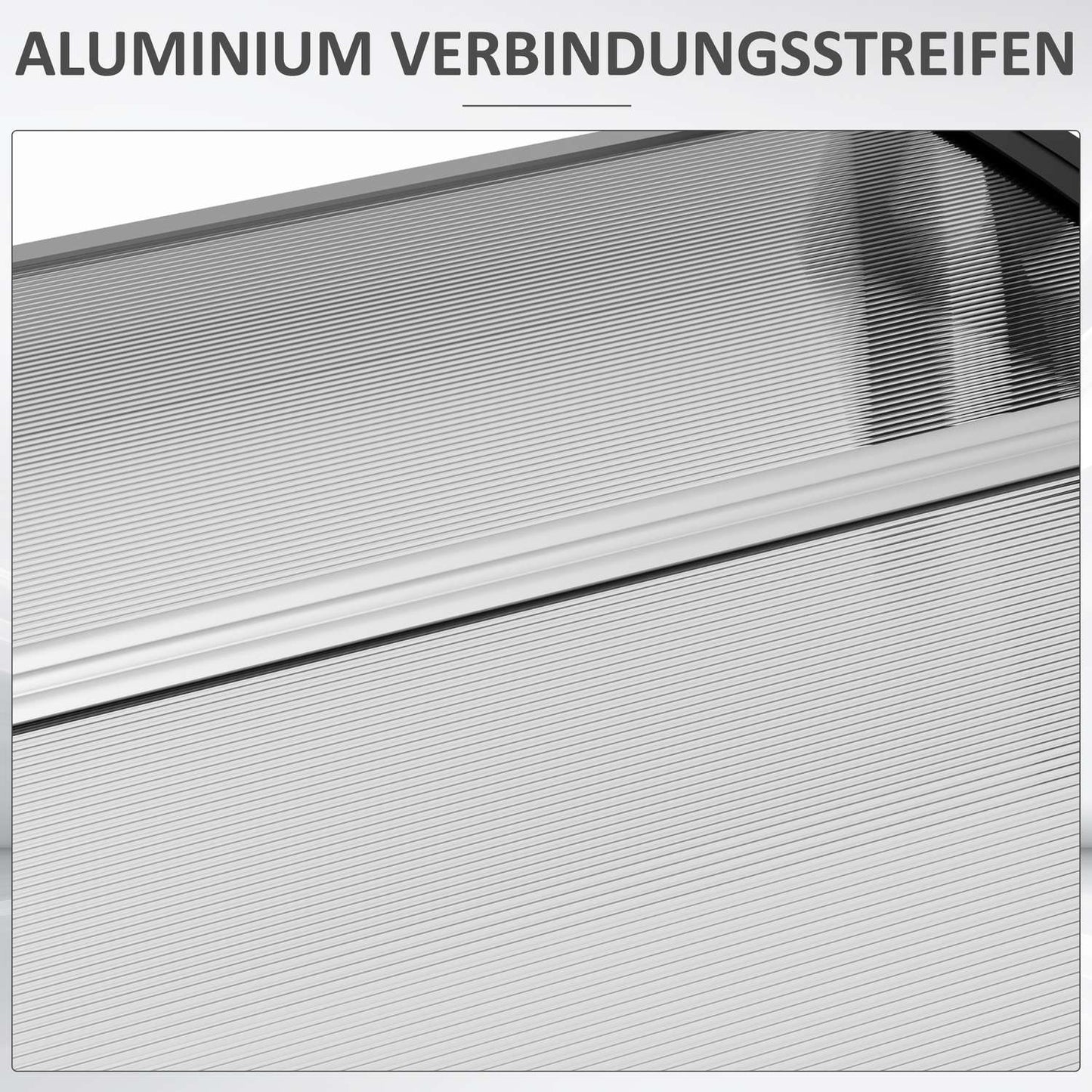 Door Canopy – Polycarbonate, Aluminum, 110x60 cm, Gray
