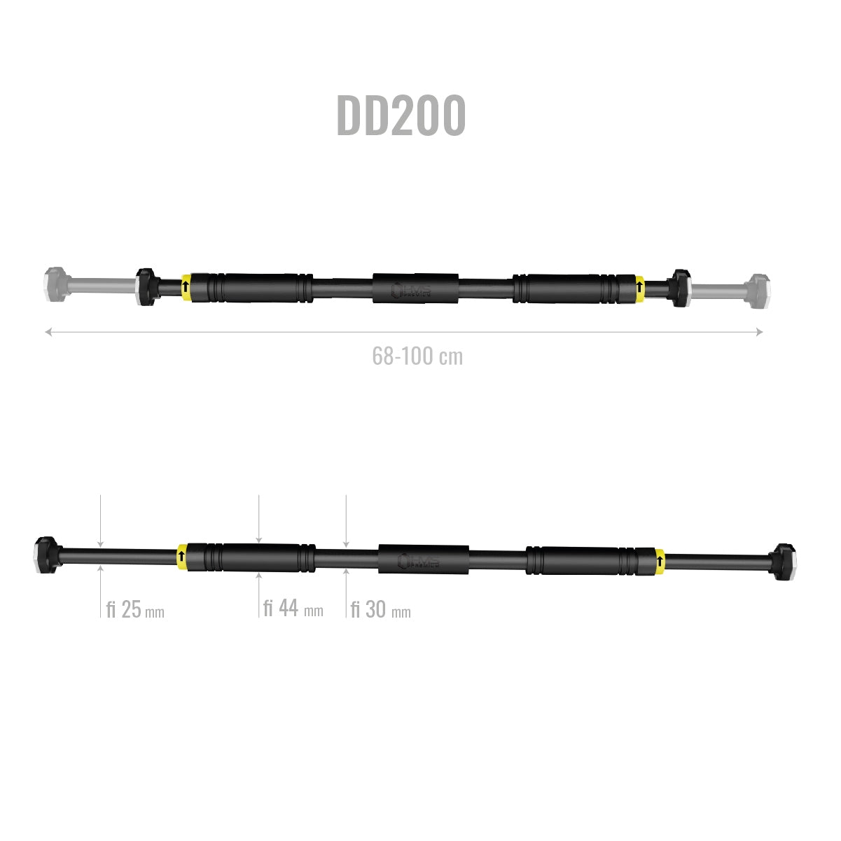 Door Gym Bar, Adjustable 68-100 cm, Home Fitness