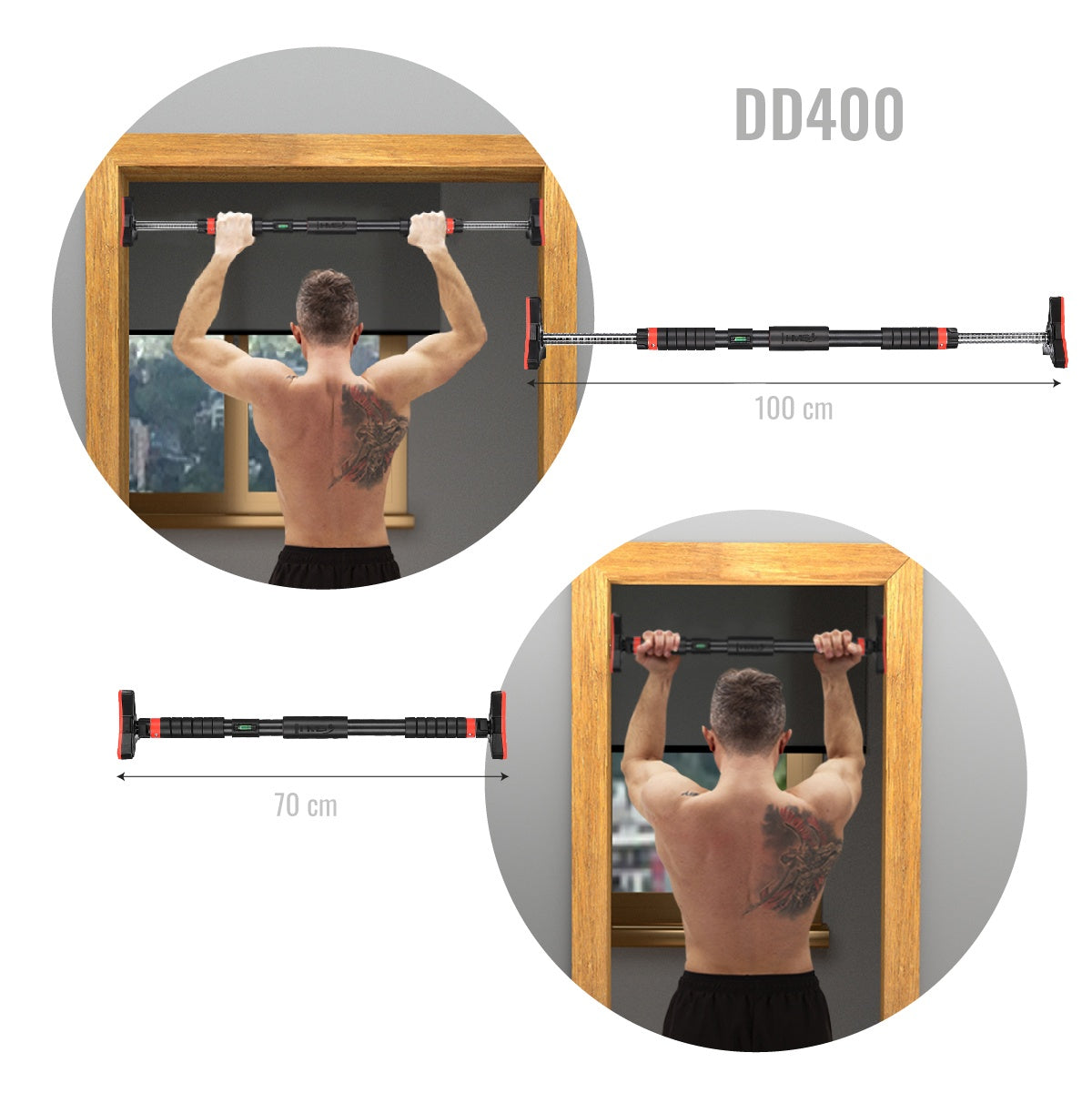 Door Gym Bar, Adjustable 70-100 cm, Home Fitness