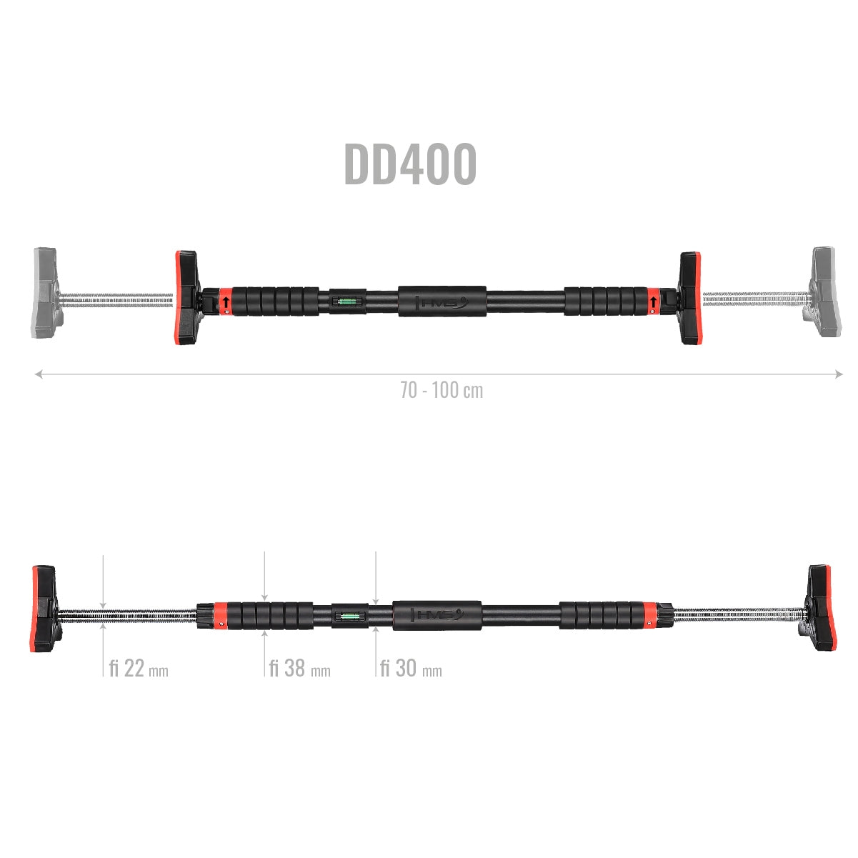Door Gym Bar, Adjustable 70-100 cm, Home Fitness