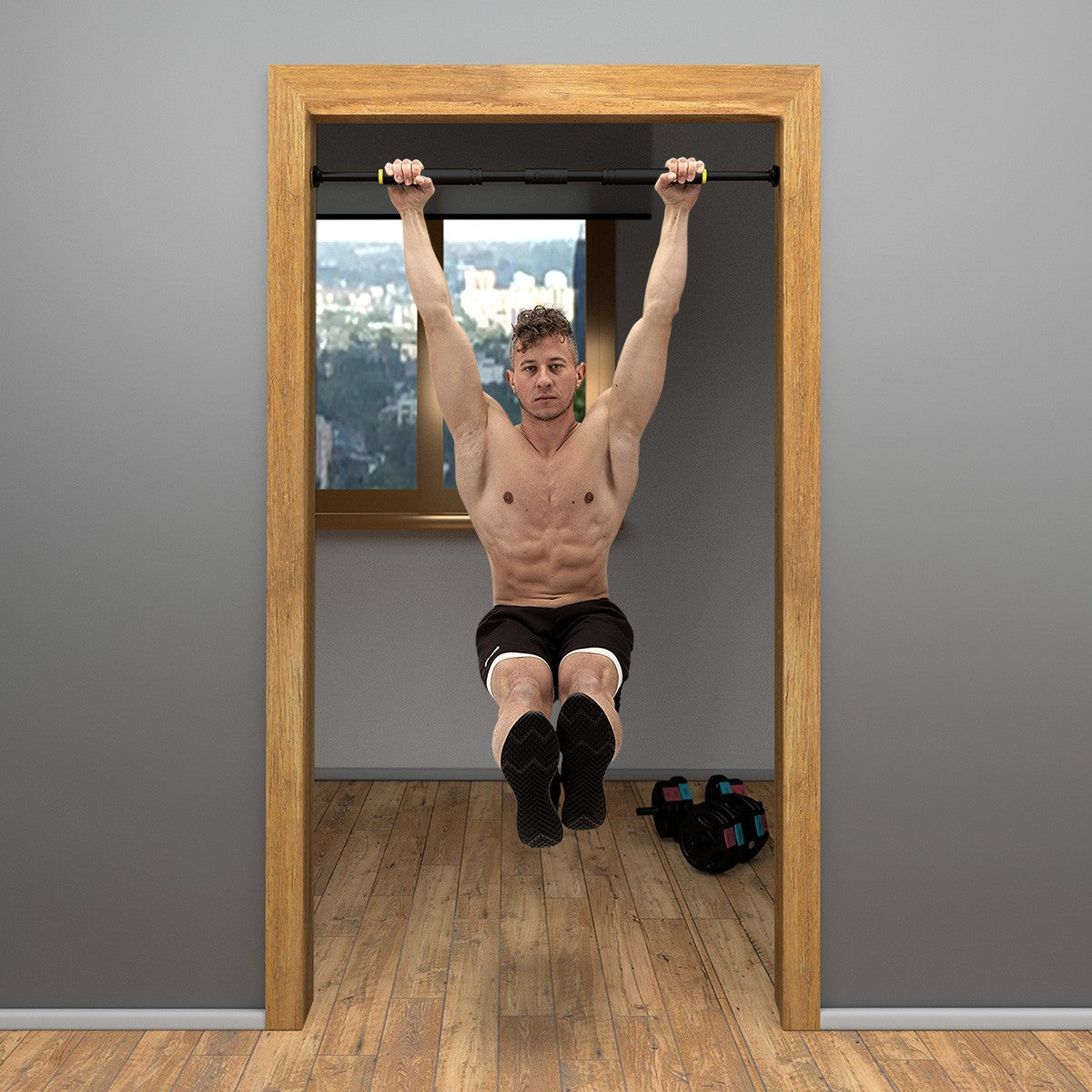 Door Gym Bar, Adjustable 90-130 cm, Home Workout Equipment