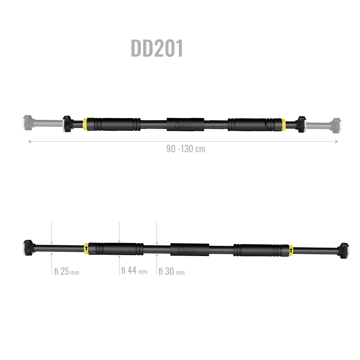 Door Gym Bar, Adjustable 90-130 cm, Home Workout Equipment