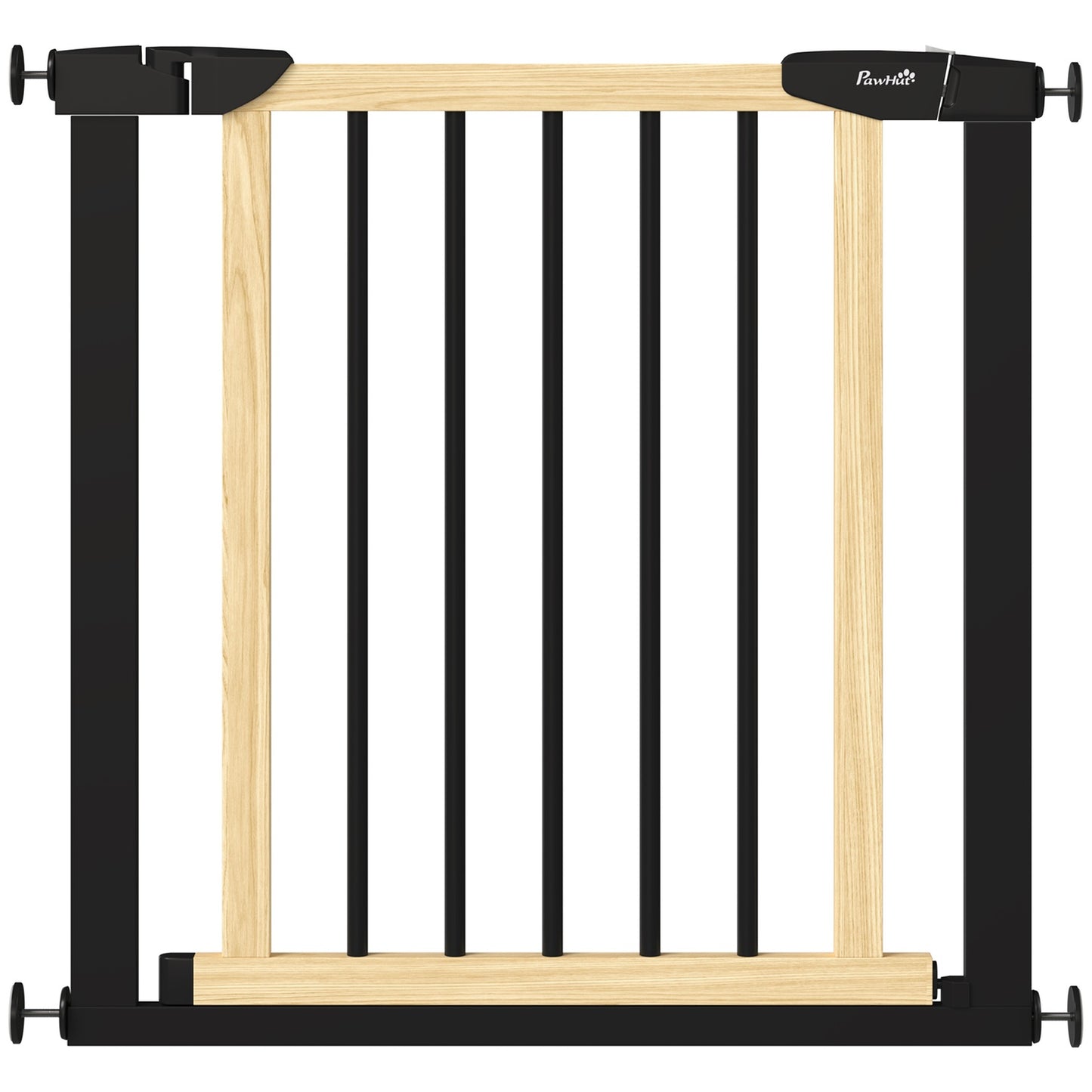 Dog gate with automatic closing door, 75-82 cm, no drill