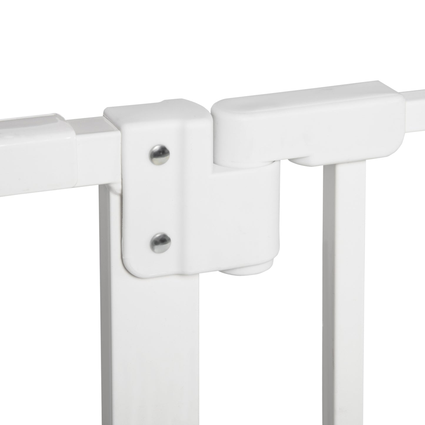 Adjustable Metal Pet Gate - White, No Drill, 3 Extensions