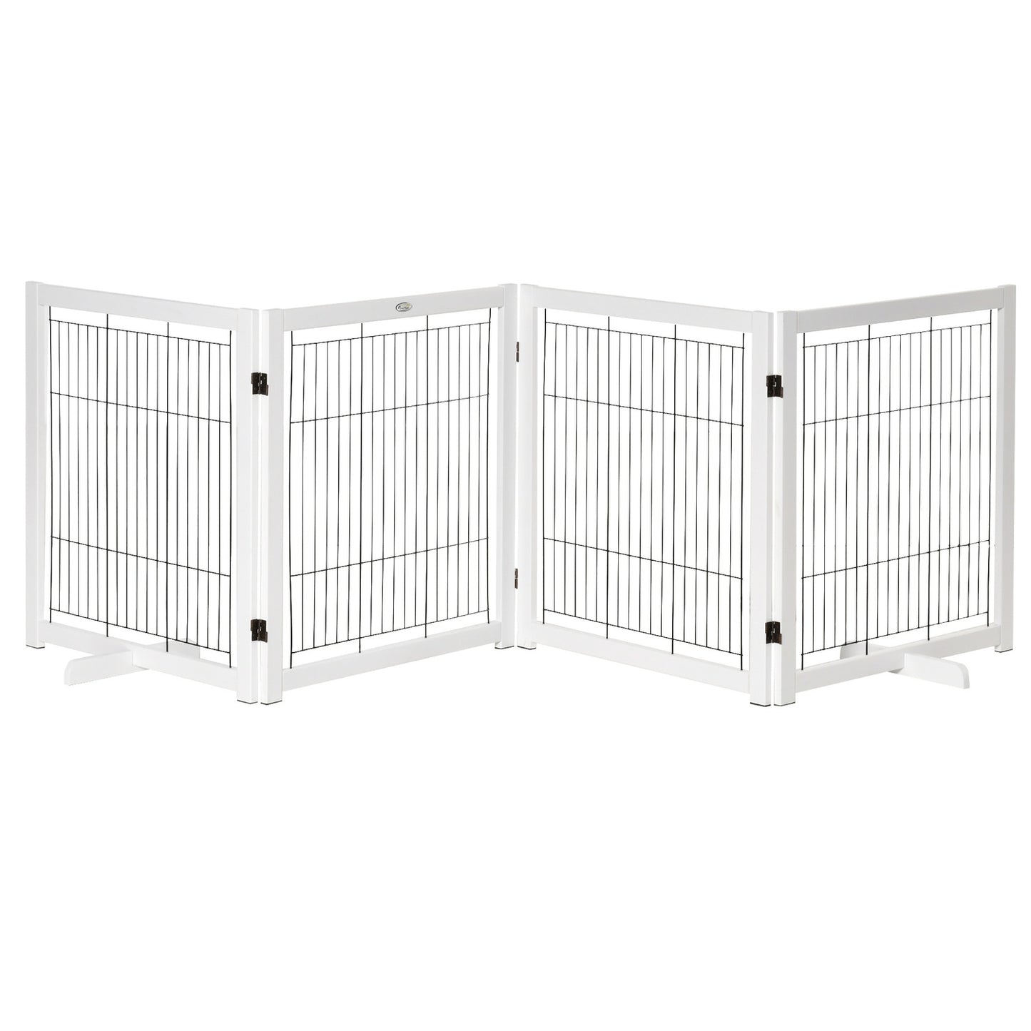 Dog gate - Wooden, folding, two-way, 305 x 35.5 x 82 cm