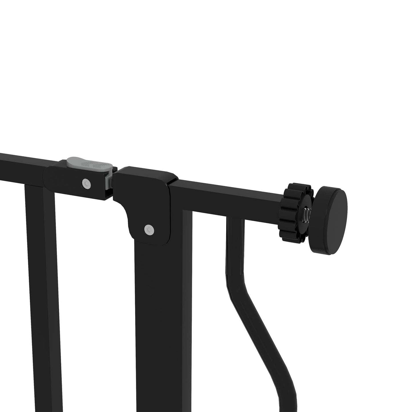 Adjustable Dog Gate, No Drilling, Two Way Opening, Black
