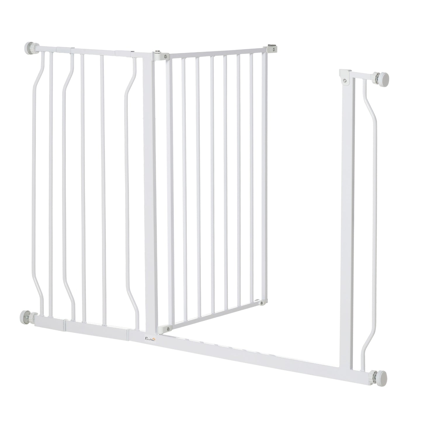 Adjustable dog and baby gate - No-Drill, Black, 75-115 cm