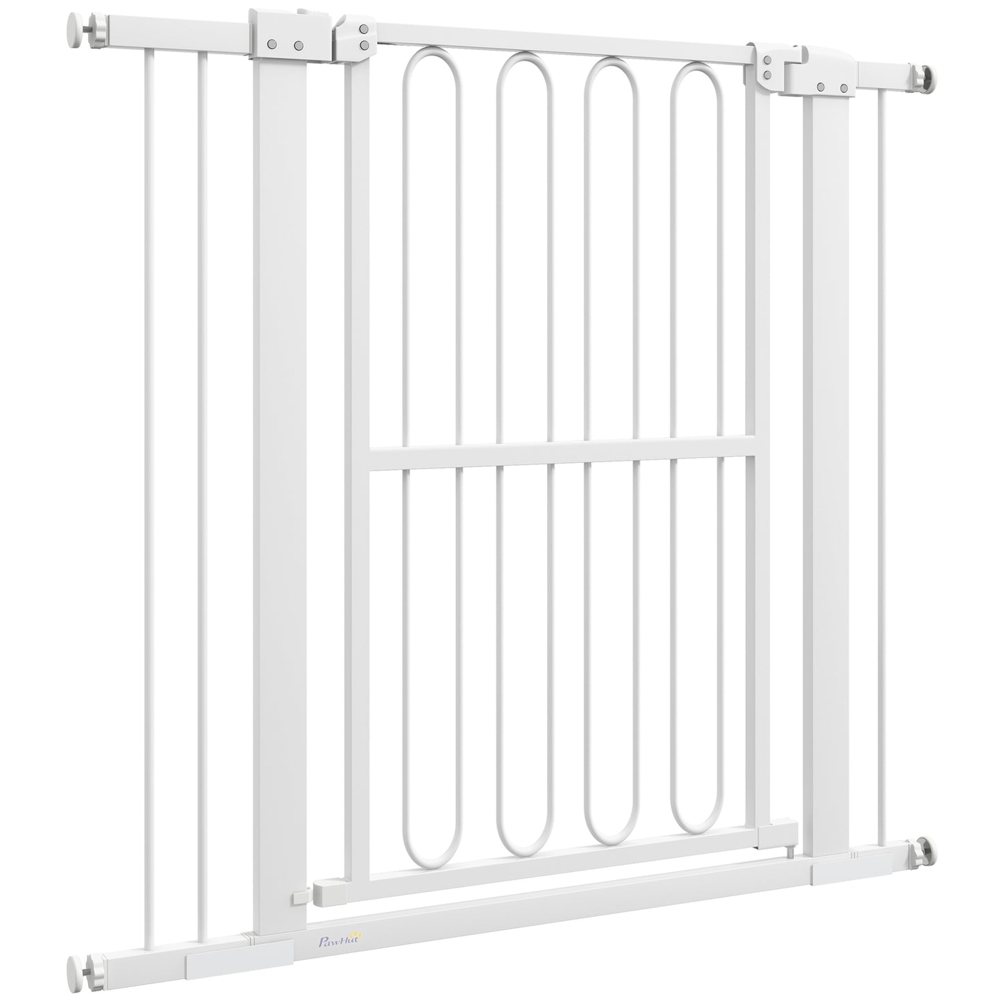 Dog Door Gate, 76-104 cm, No-Drill, Lockable, Steel