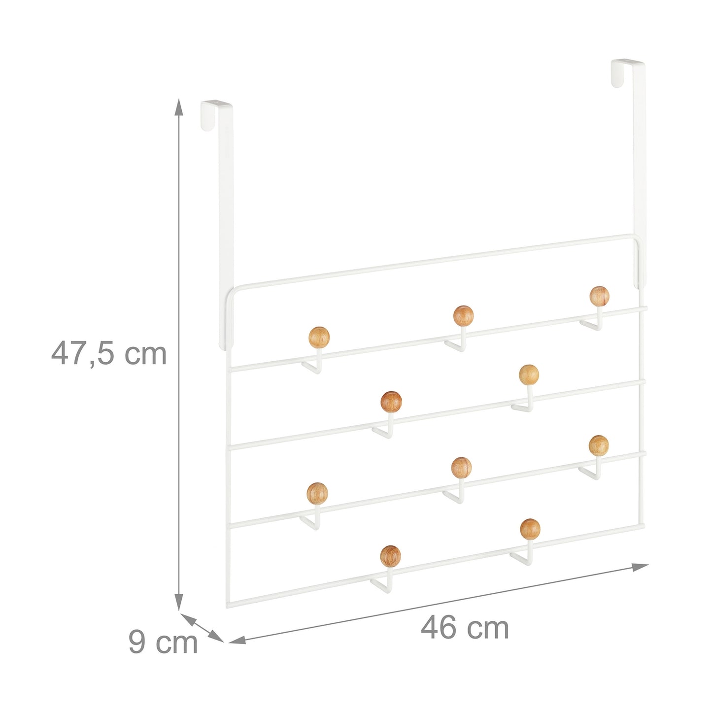 Door hanger with 10 hooks
