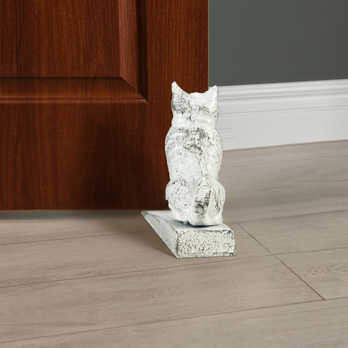 Door jamming cat