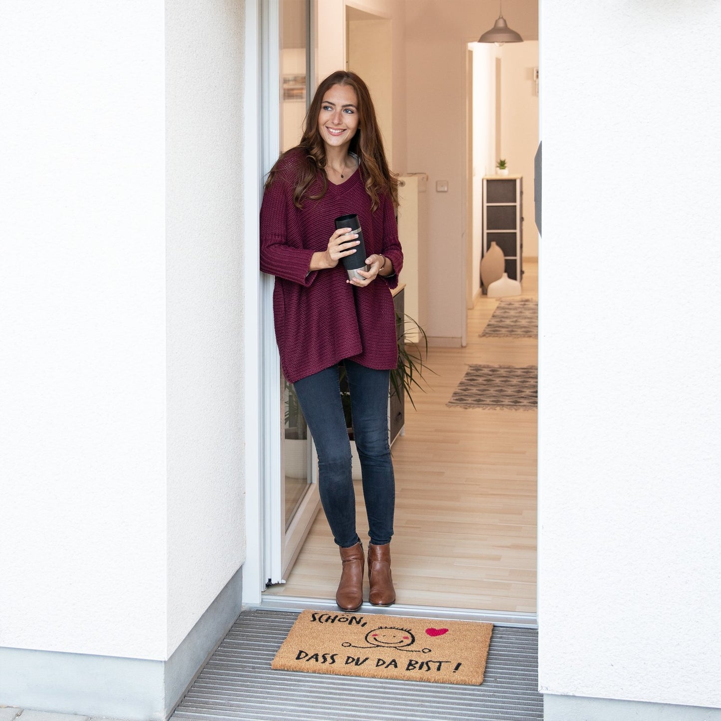 Door mat Coconut BEAUTIFUL THAT YOU ARE THERE