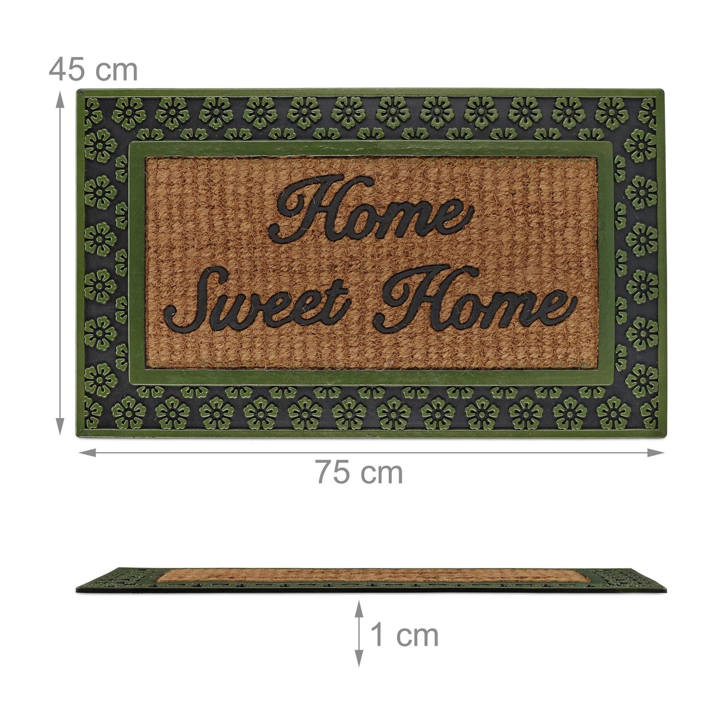 Door mat "Home Sweet Home" rubber coconut