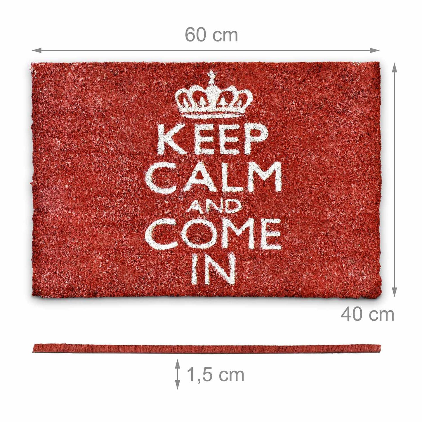 Door mat "Keep calm and come in" red