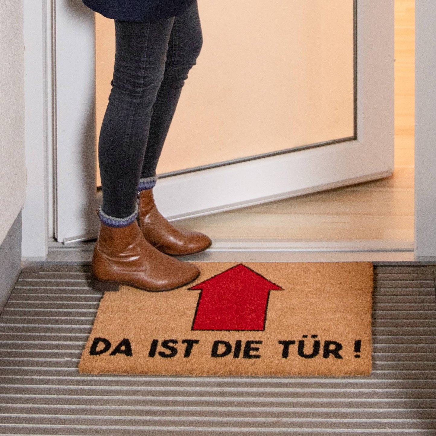 Doormat Saying There is the Door