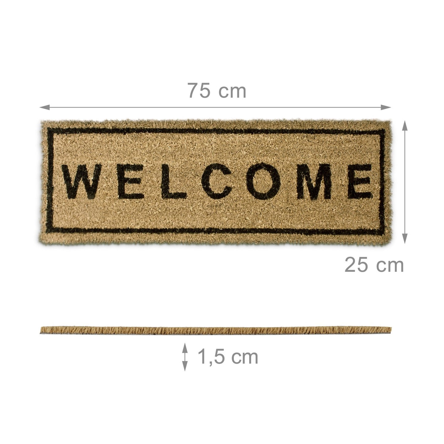 Door mat "Welcome" 25 x 75 cm