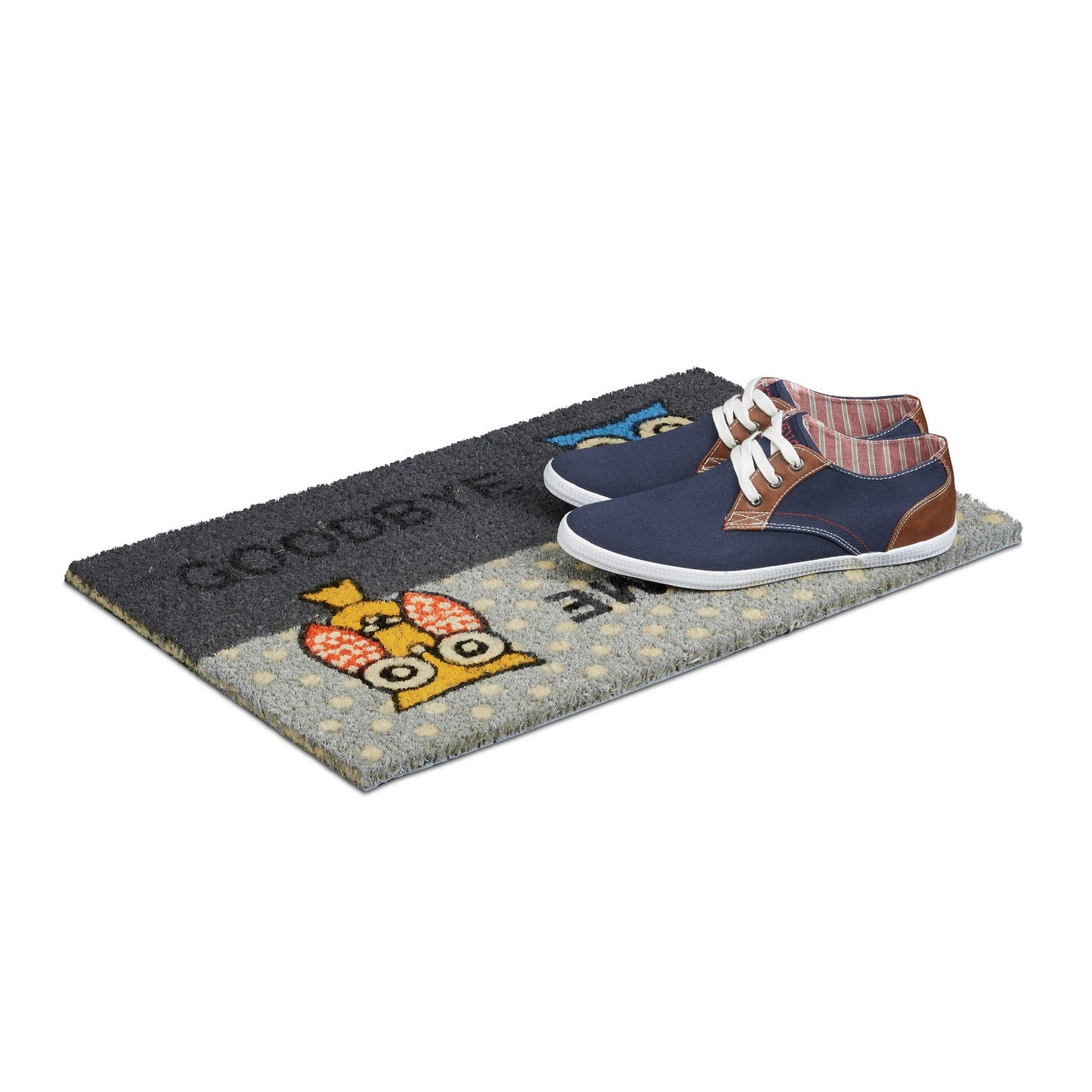 Doormat "Welcome/Goodbye" with owls