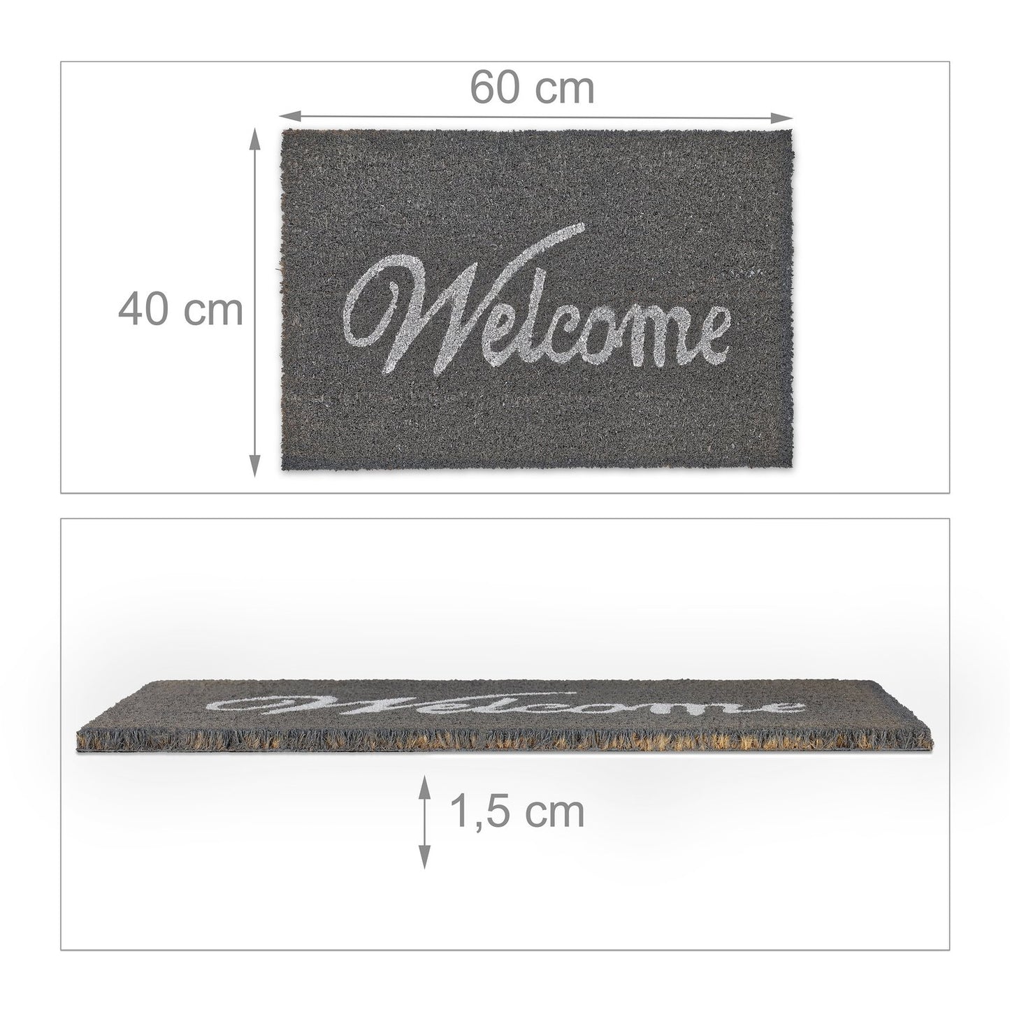 Doormat "Welcome" made of coconut fiber