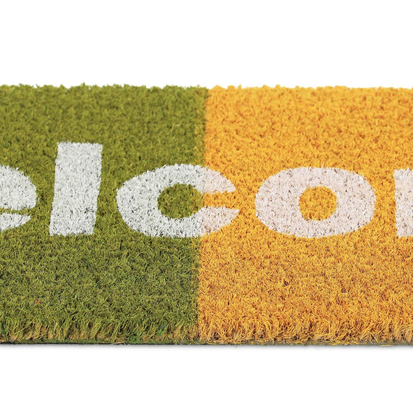 Doormat "Welcome" with rainbow and coconut