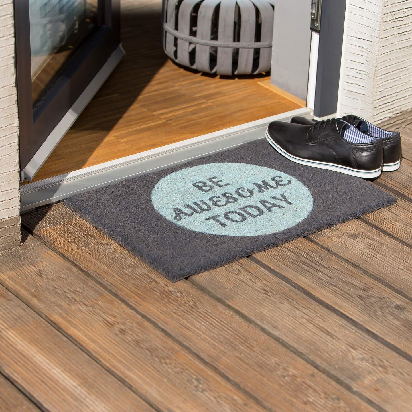 Door mat coconut fiber "Be awesome today"