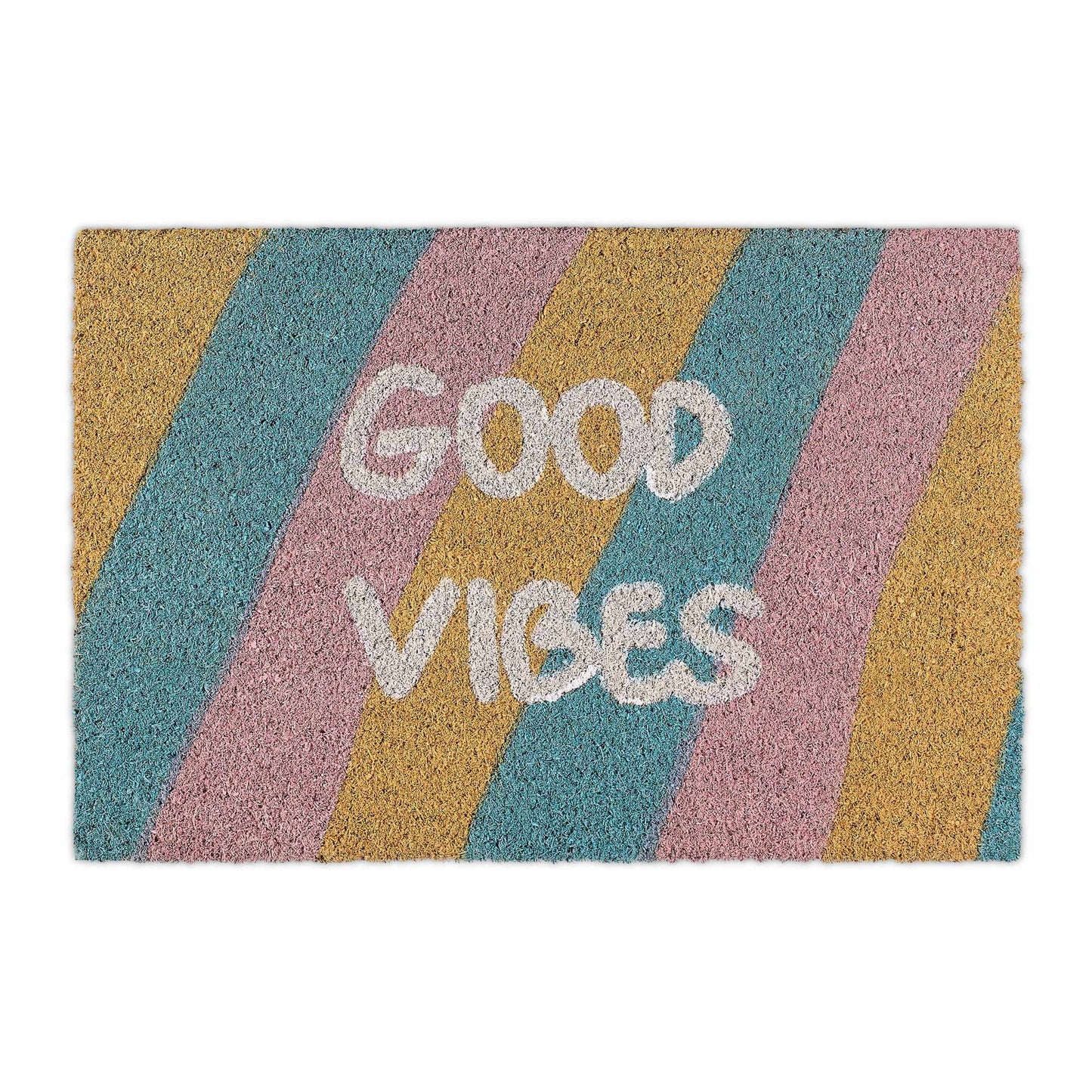 Door mat coconut fiber "Good vibes"