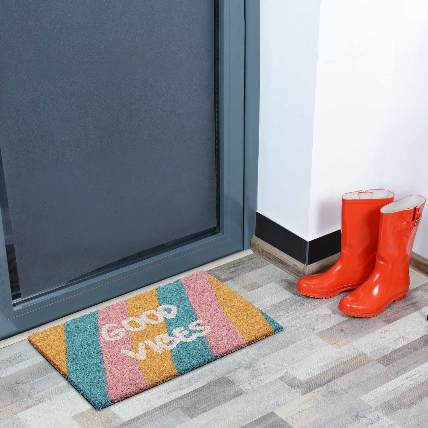 Door mat coconut fiber "Good vibes"