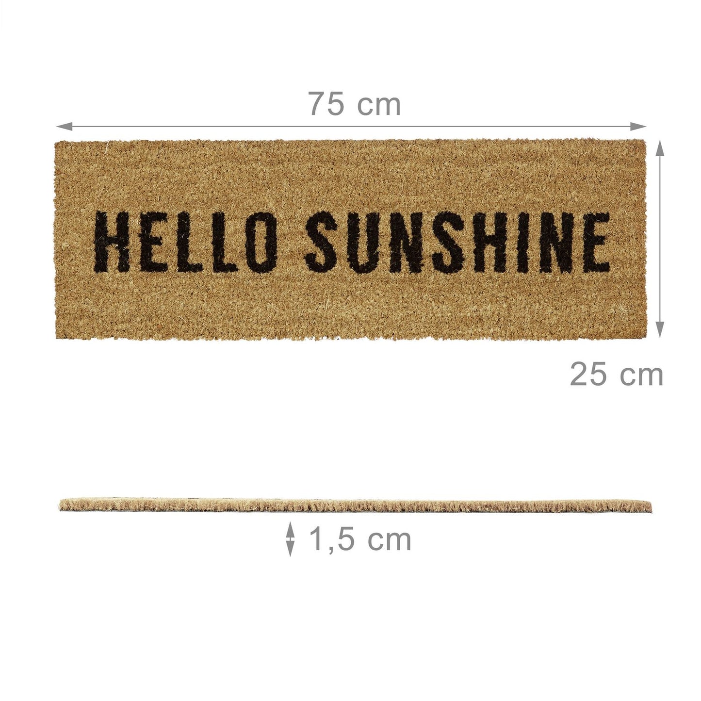 Door mat coconut fiber "Hello Sunshine"