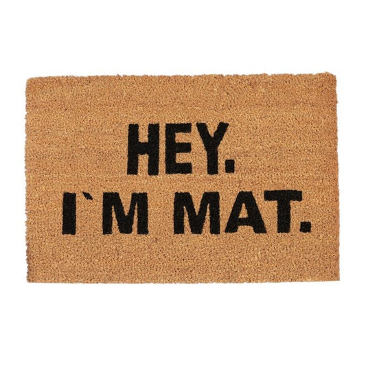 Doormat coconut fiber "Hey. I'm Food”