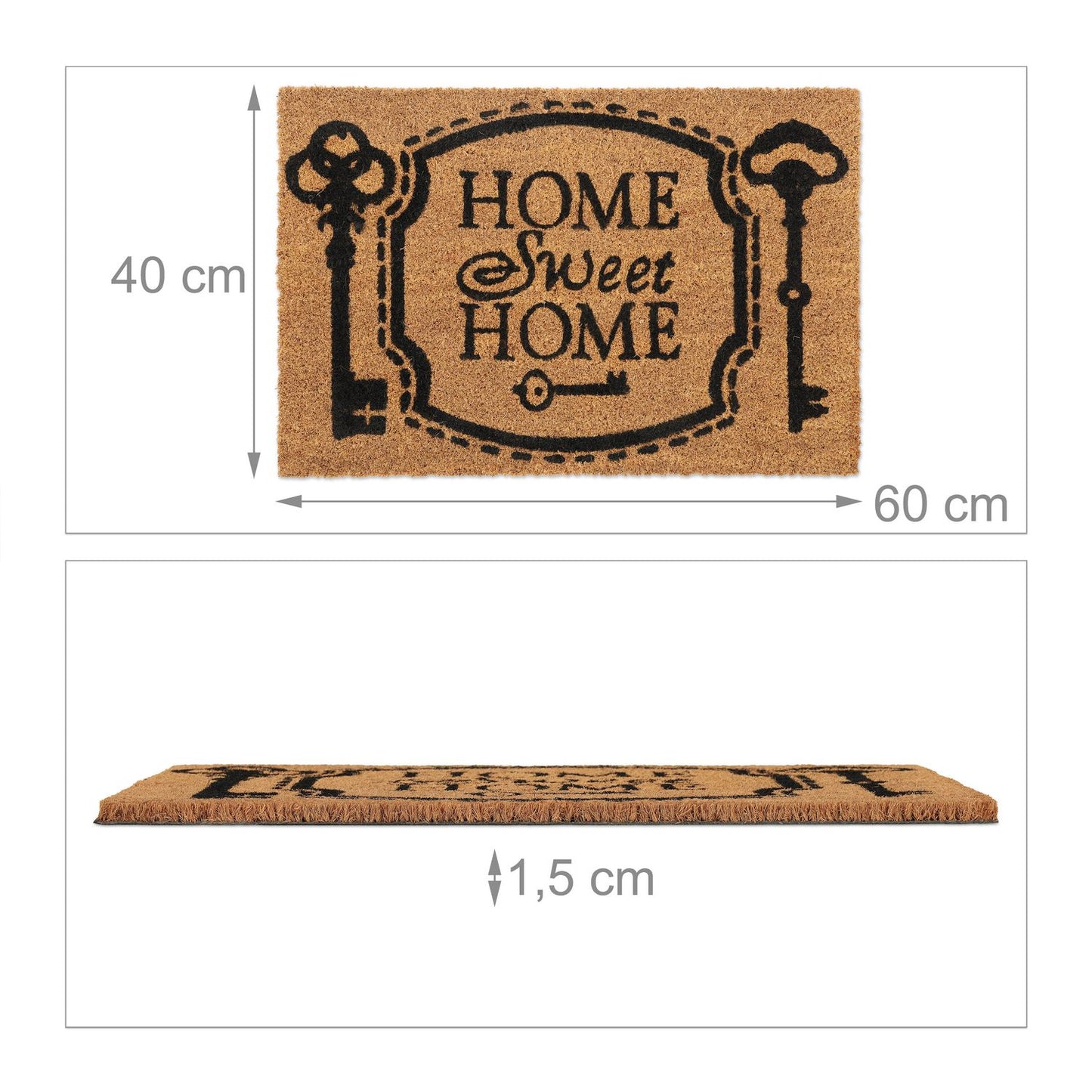 Door mat coconut fiber "Home Sweet Home"