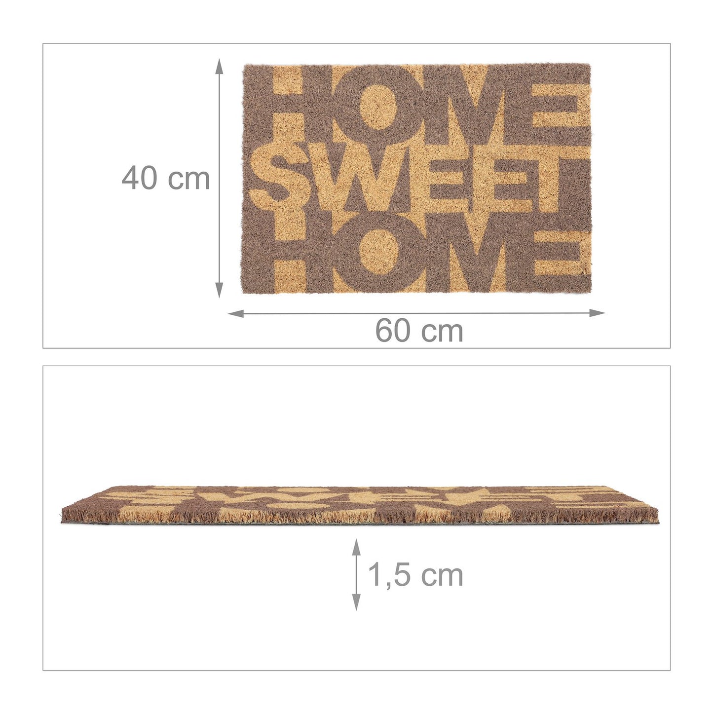 Door mat coconut fiber "Home Sweet Home"