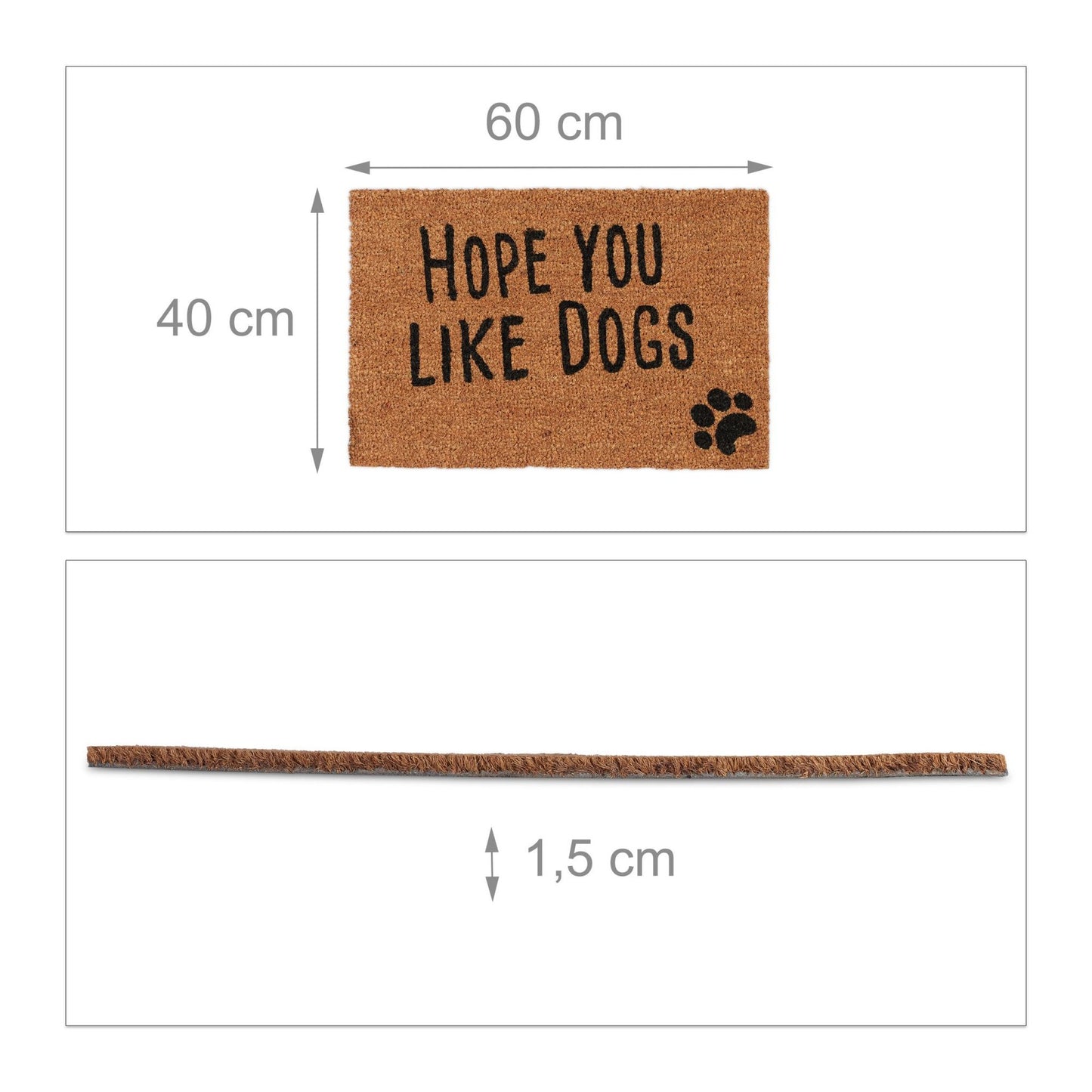 Door mat coconut fiber "Hope you like..."