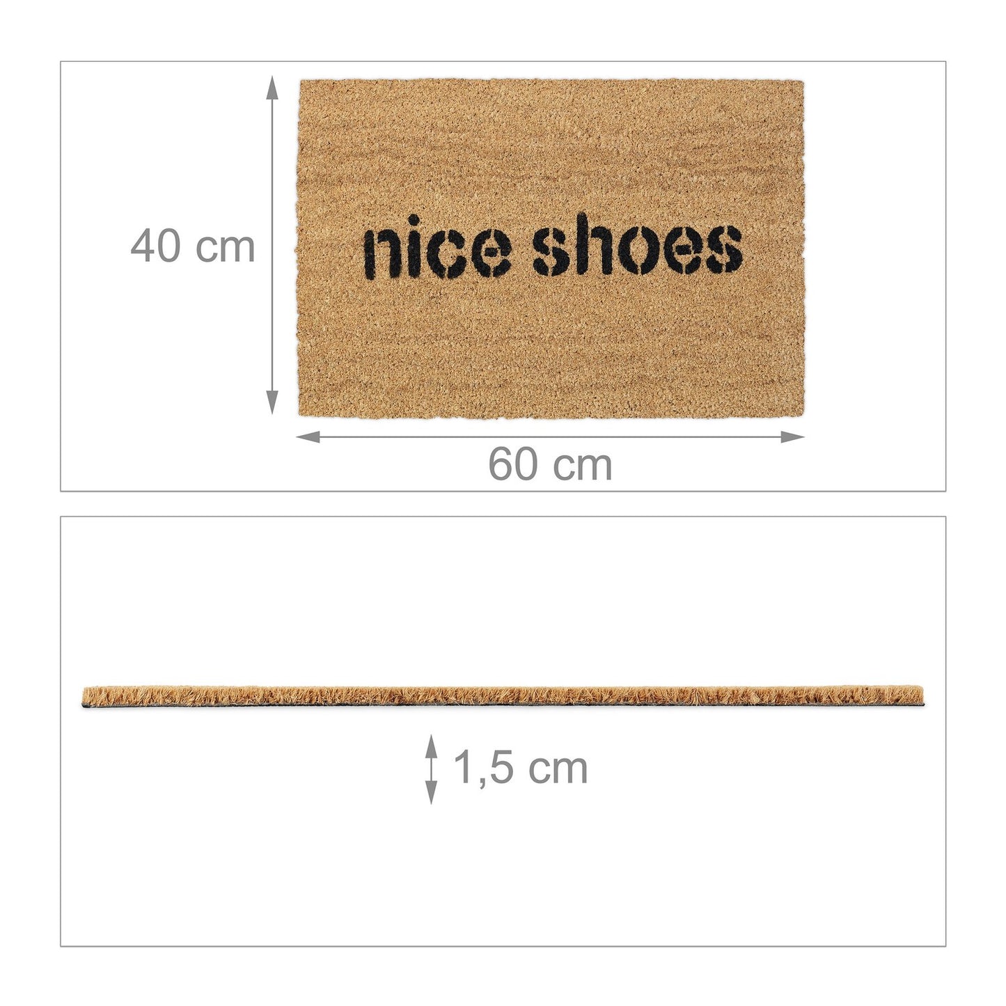 Door mat coconut fiber "Nice shoes"
