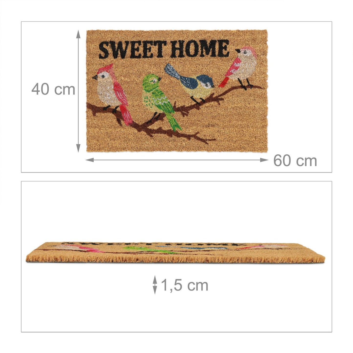 Door mat coconut fiber "Sweet Home"