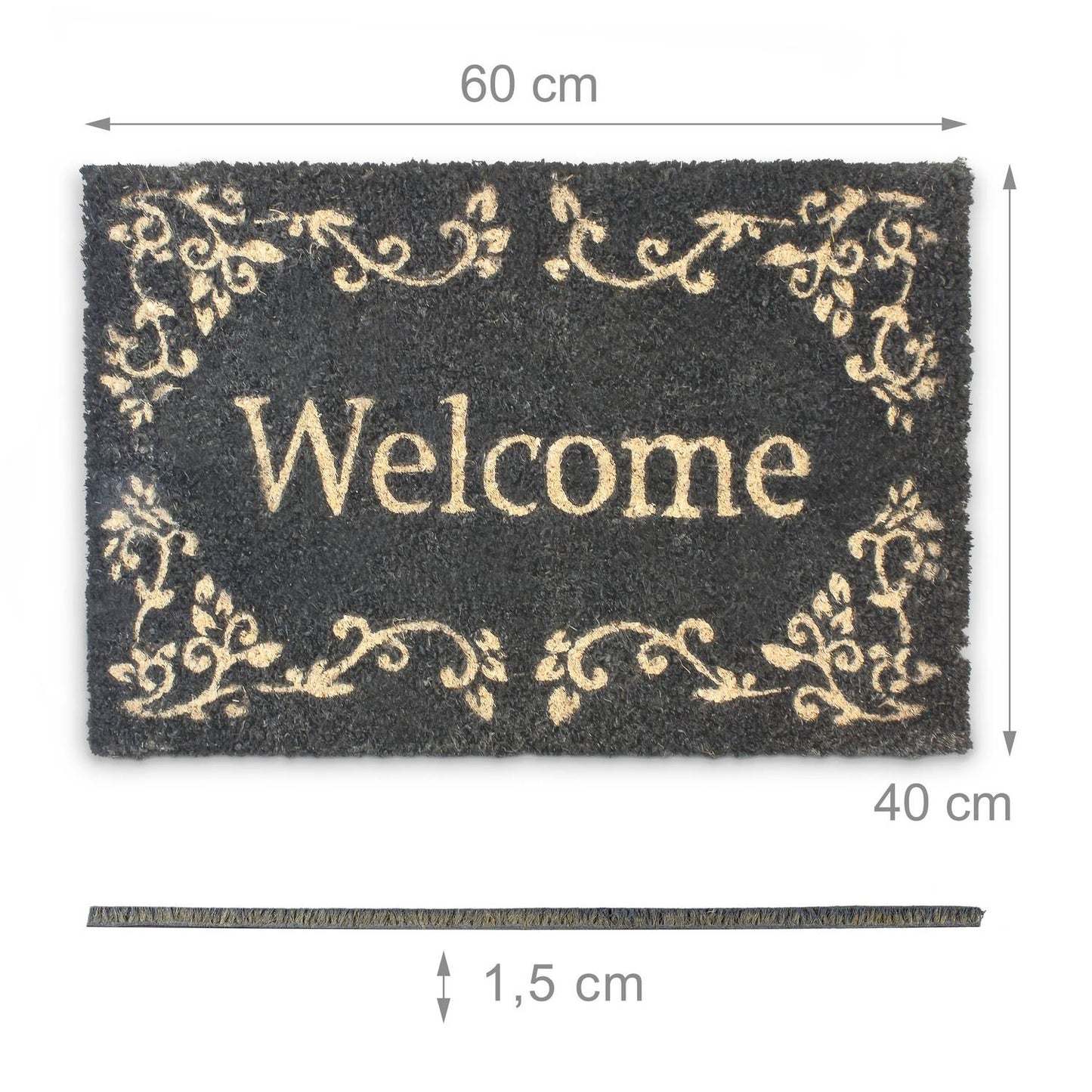 Door mat coconut fiber "Welcome" 40x60 cm