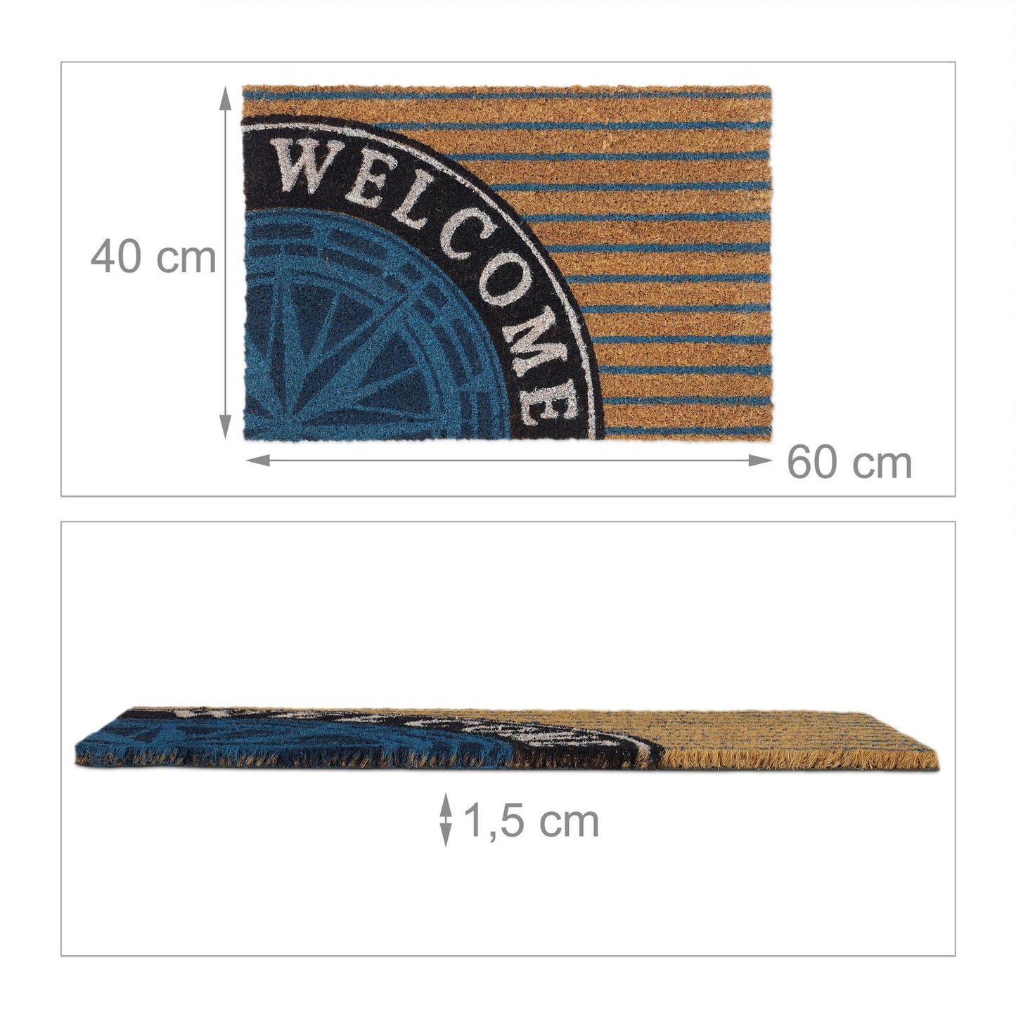 Door mat coconut fiber "Welcome"
