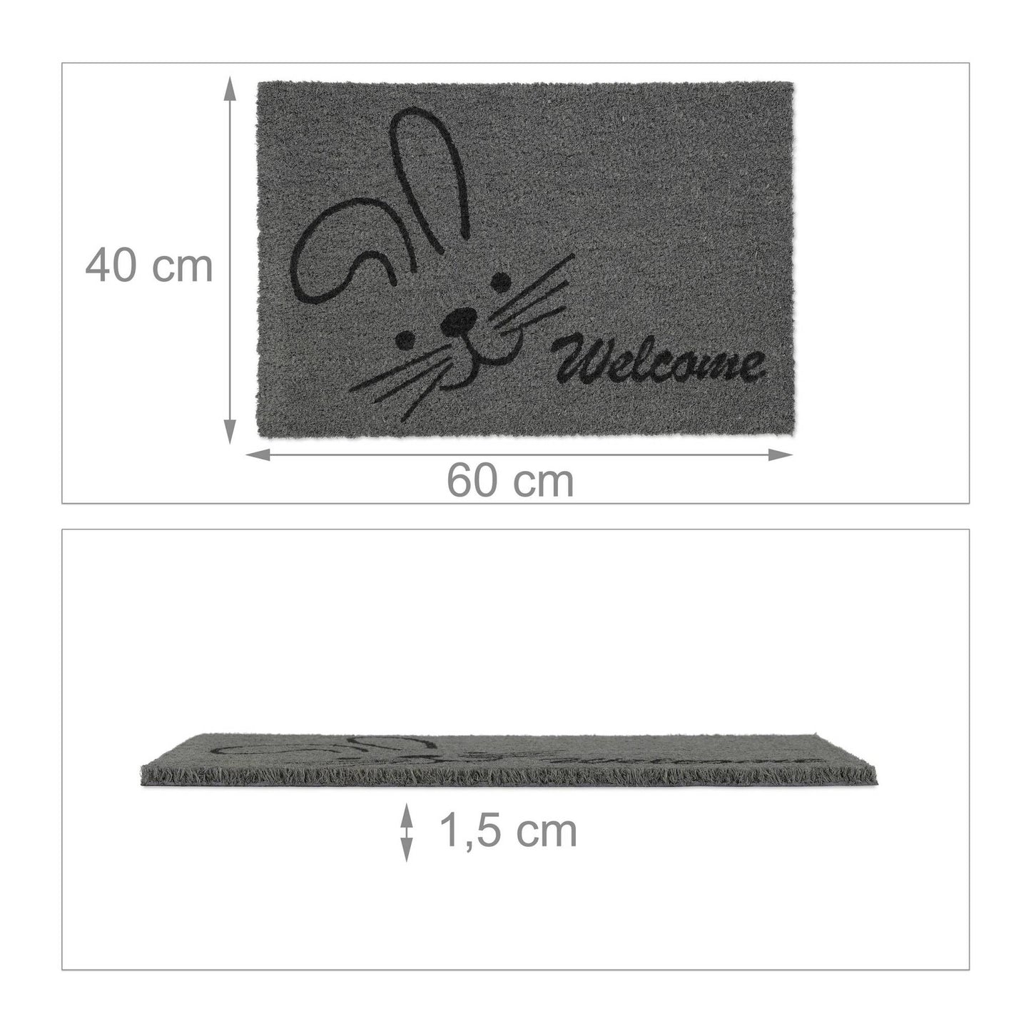 Door mat coconut fiber "Welcome"