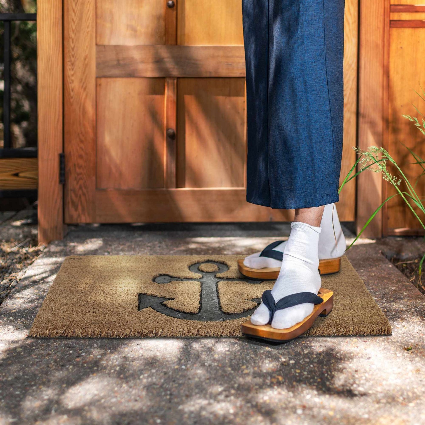 Doormat coconut fiber anchor