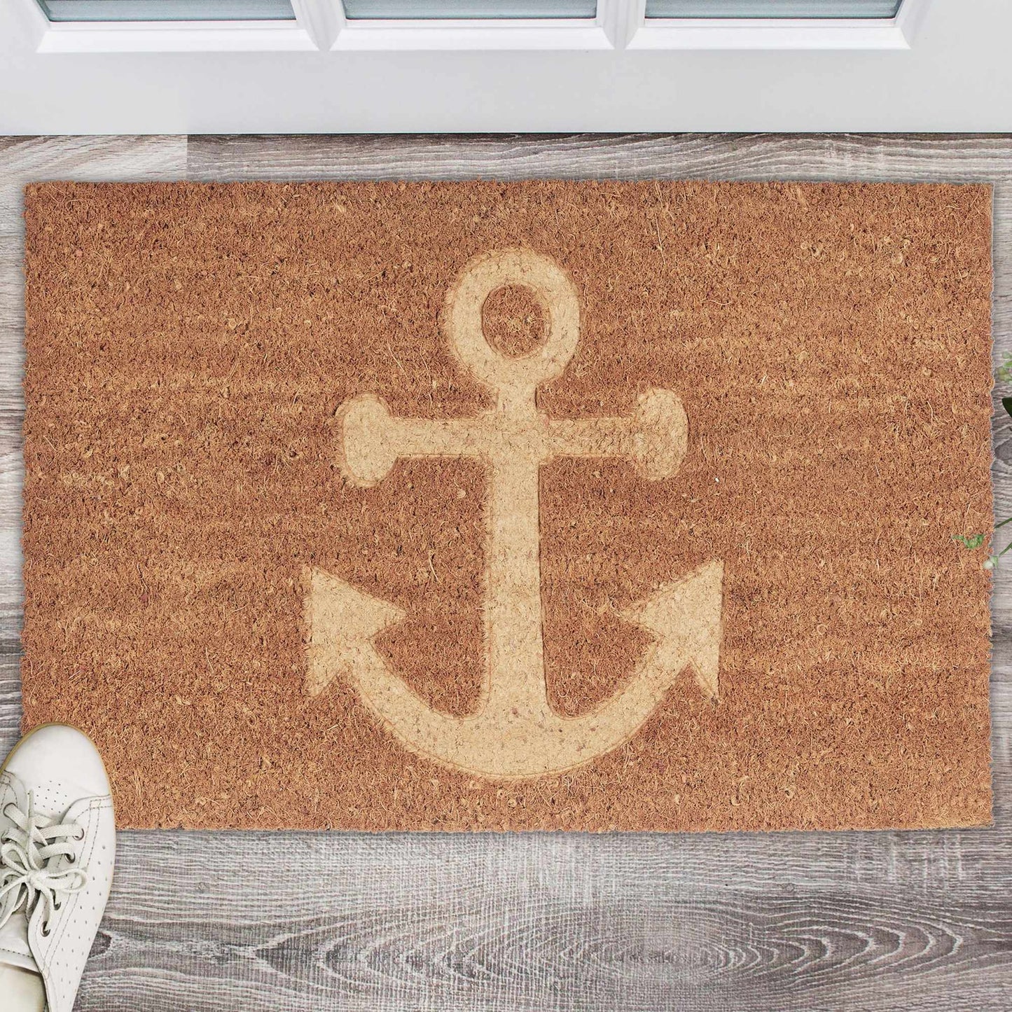 Doormat coconut fiber anchor