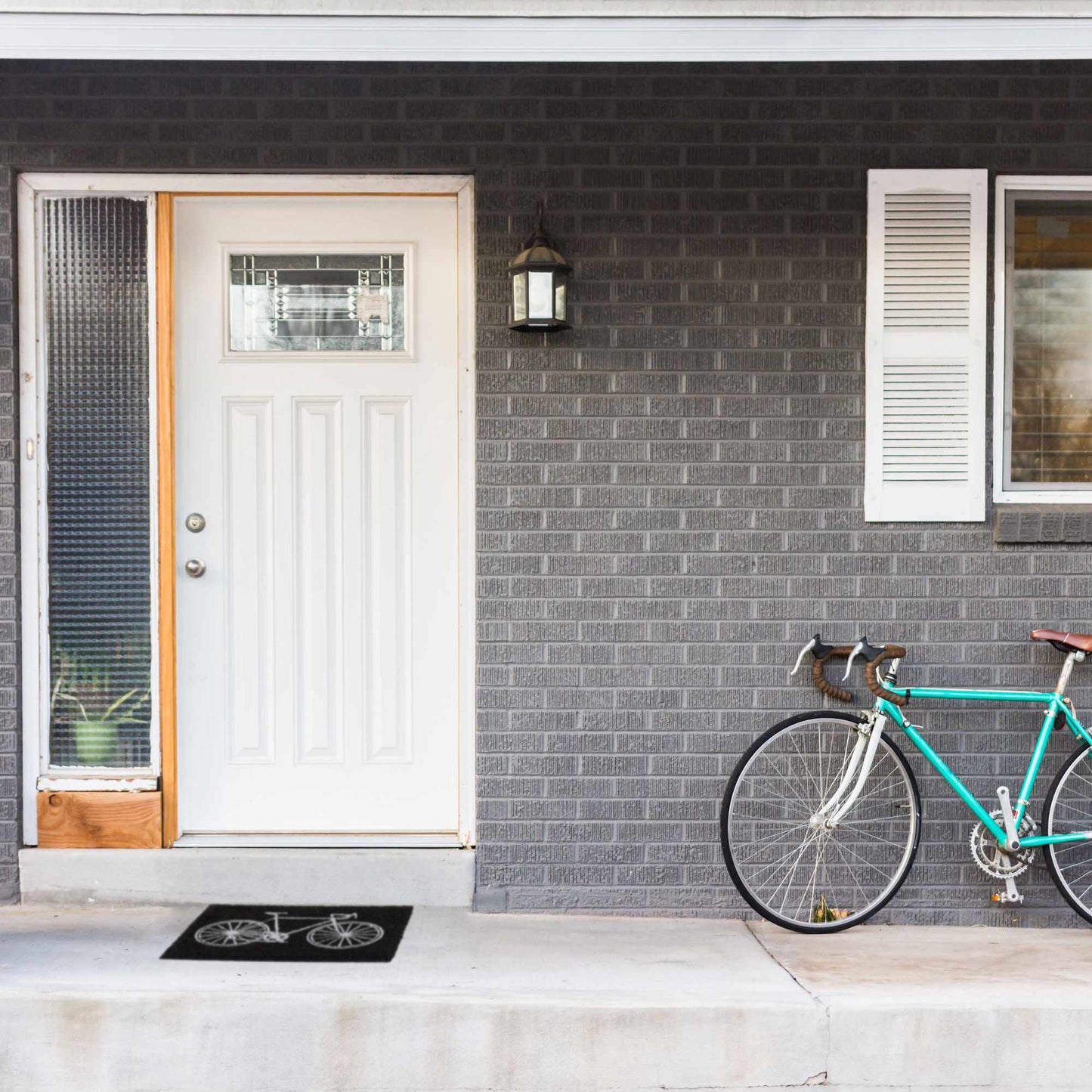 Doormat coconut fiber bicycle