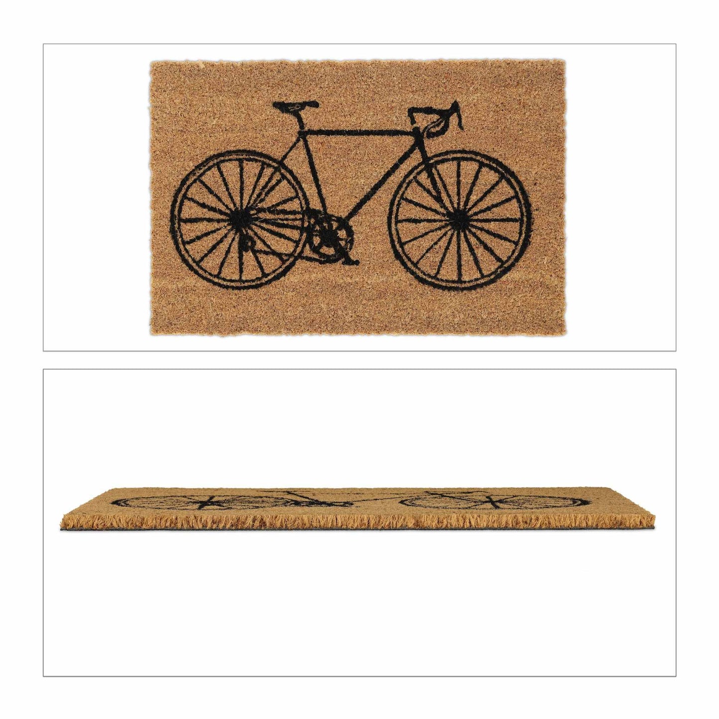 Doormat coconut fiber bicycle