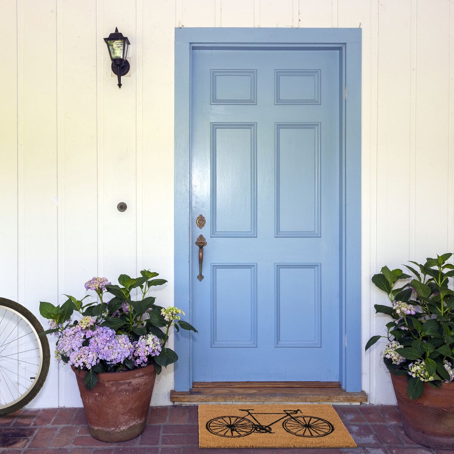 Doormat coconut fiber bicycle