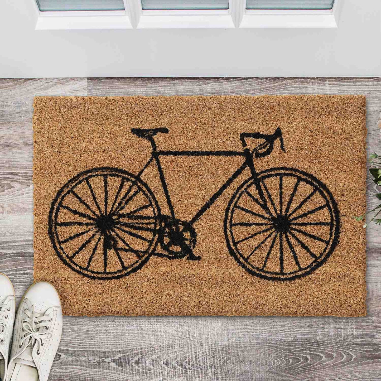 Doormat coconut fiber bicycle