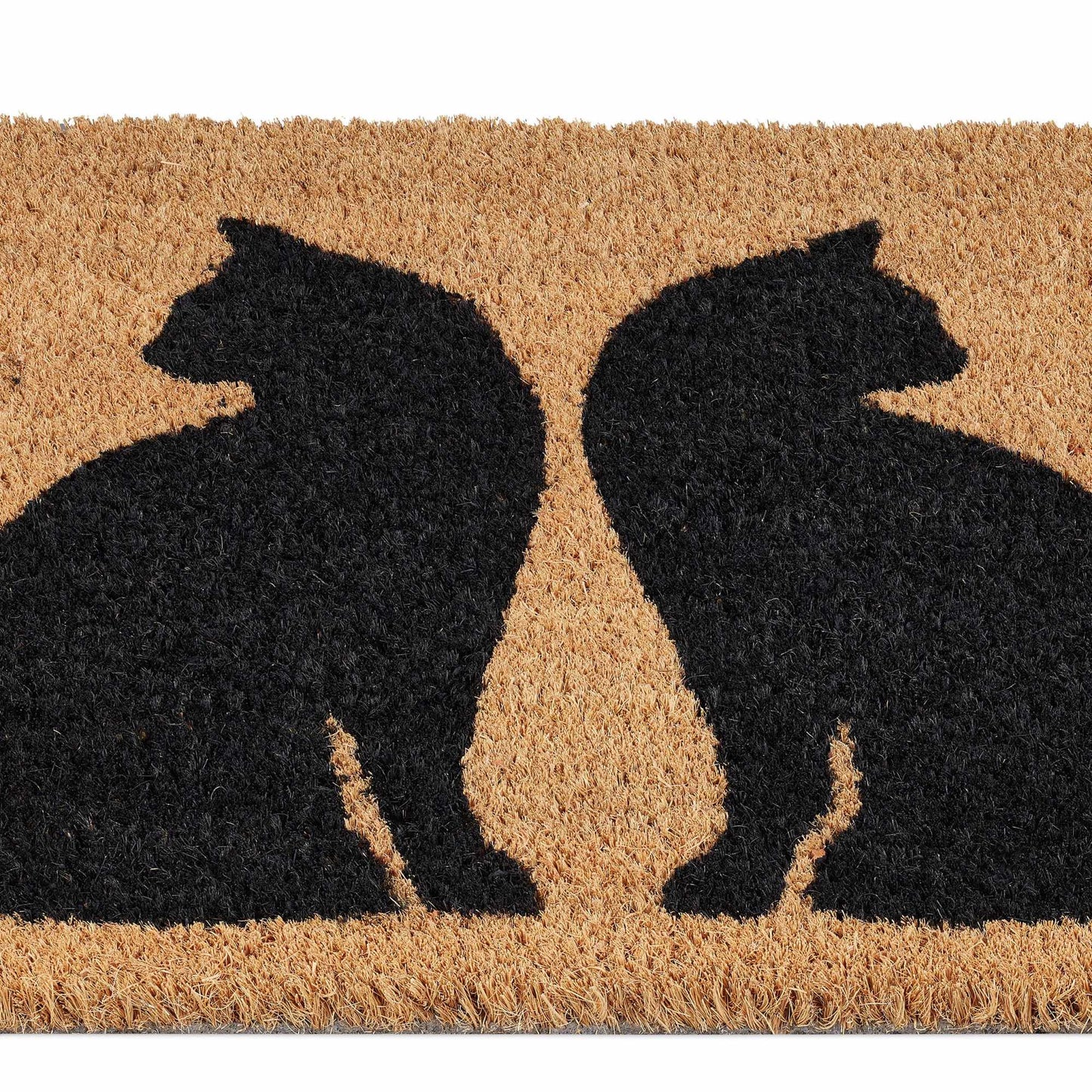 Doormat coconut fiber cats