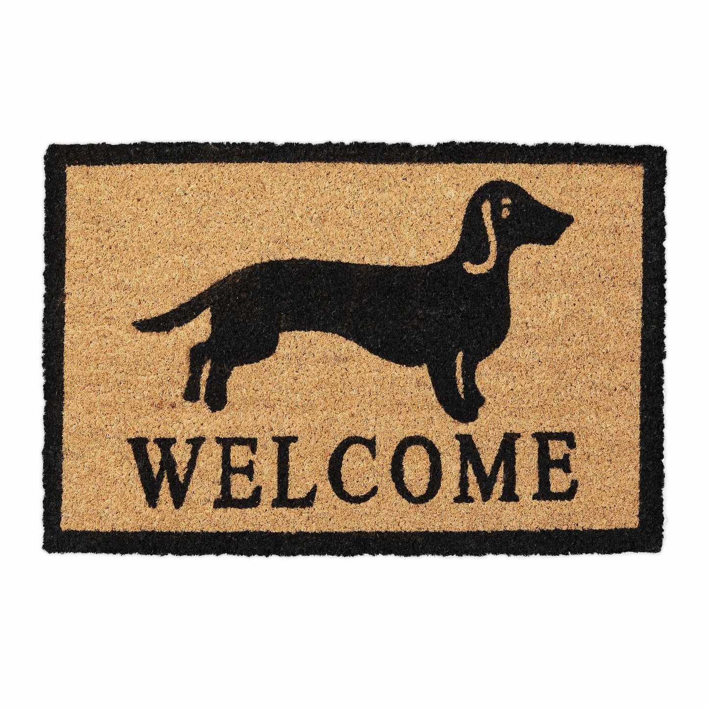 Door mat coconut fiber dachshund