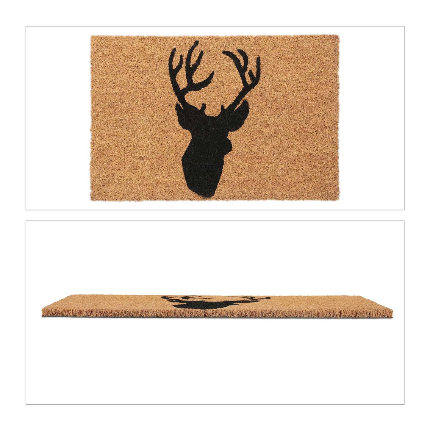 Door mat coconut fiber deer head