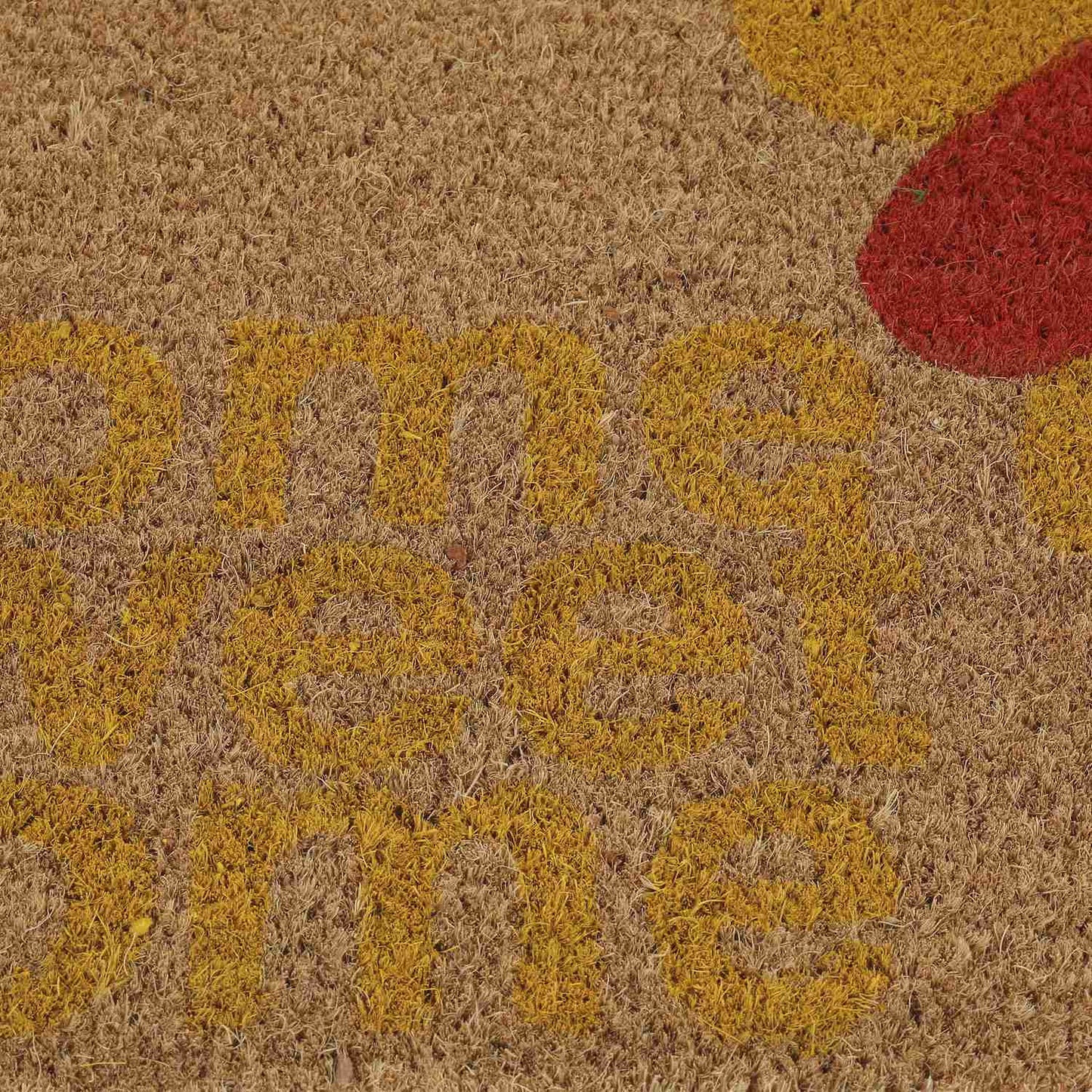 Door mat coconut fiber flower