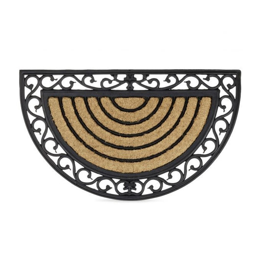 Door mat coconut fiber half moon