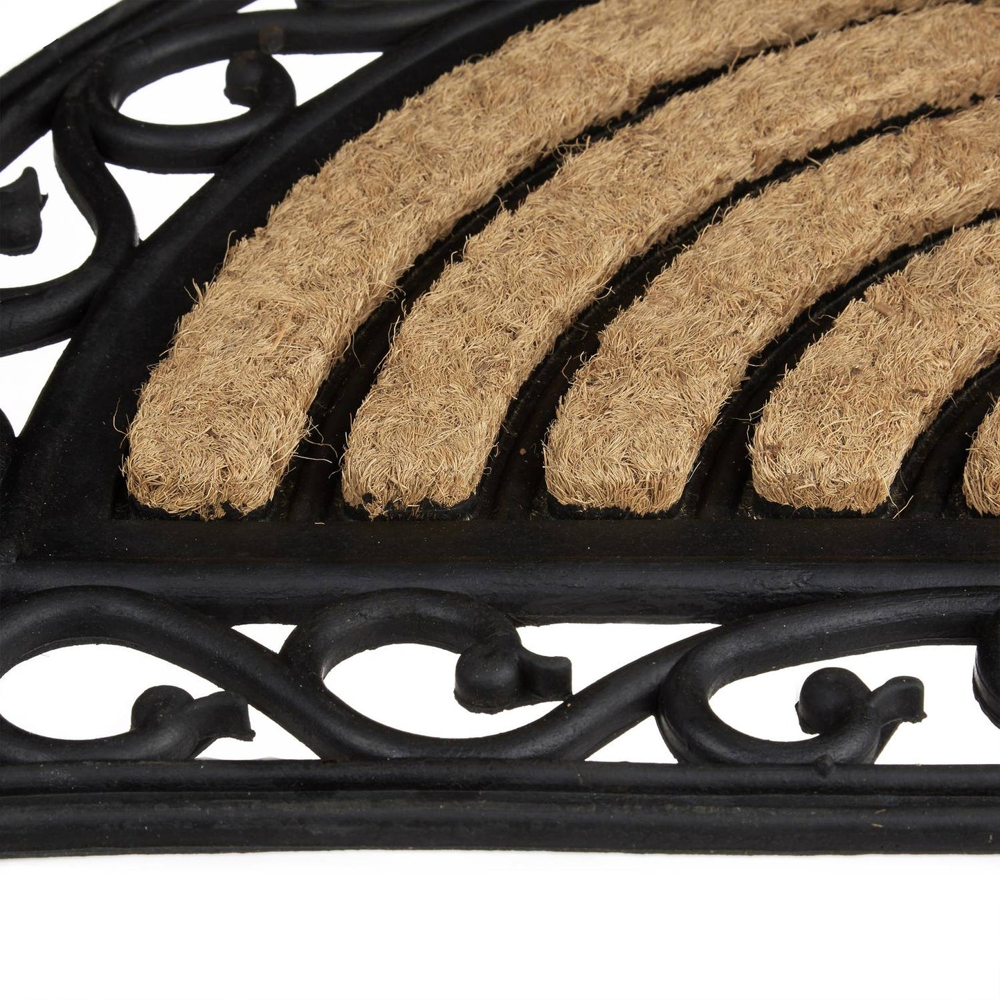 Door mat coconut fiber half moon